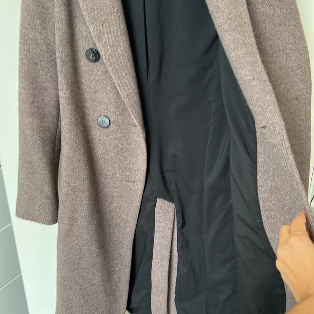 Intermix private label wool coat mauve taupe small - Picture 3 of 6